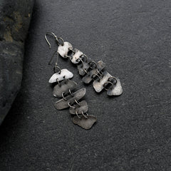 Stepping Stones of Light Silver Artisan Earrings