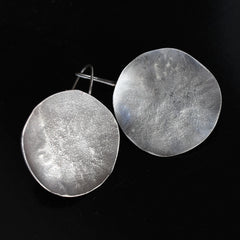 Dreaming with the Moon Big Silver Earrings