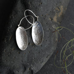 Seedpods of Light Recycled Silver Earrings
