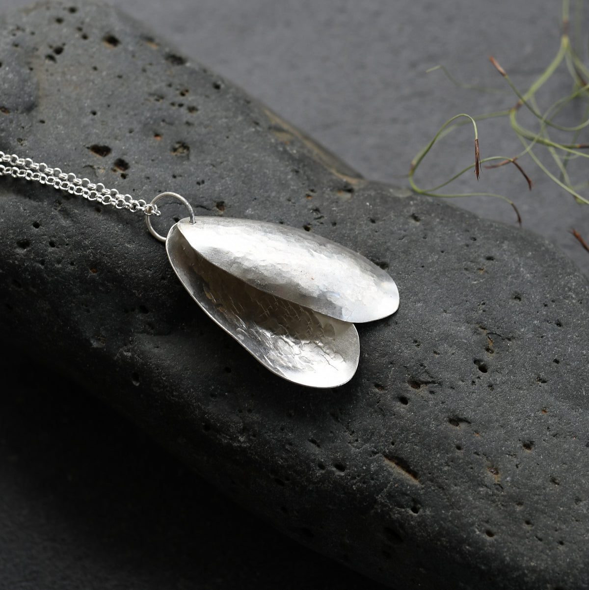 Seedpod of Light Silver necklace