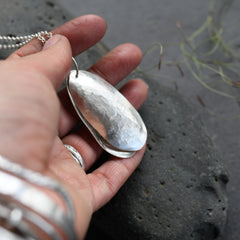 Seedpod of Light Silver necklace