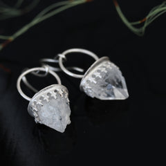 Mystical Apophyllite Point Silver Earrings