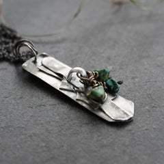 Walking Wild Turquoise Silver Necklace