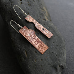 If you like it Odd Copper Silver Earrings