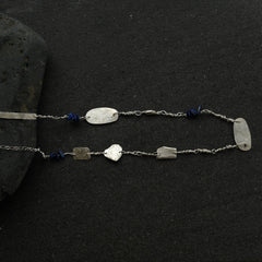 Wonder in the Blue Long Silver and Lapis Lazuli Necklace