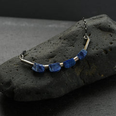 Blue Moon Silver and Lapis Lazuli Necklace