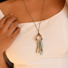 A Talisman of the Sea organic silver bead necklace